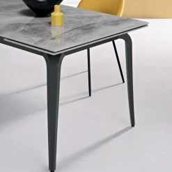 Tavolo Allungabile 160/240x90 cm in Pietra Sinterizzata Effetto Marmo - Samus