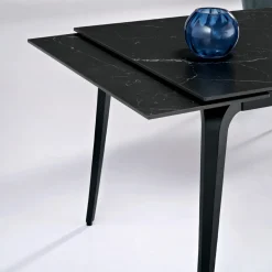 Tavolo Allungabile 160/240x90 cm in Pietra Sinterizzata Effetto Marmo - Samus