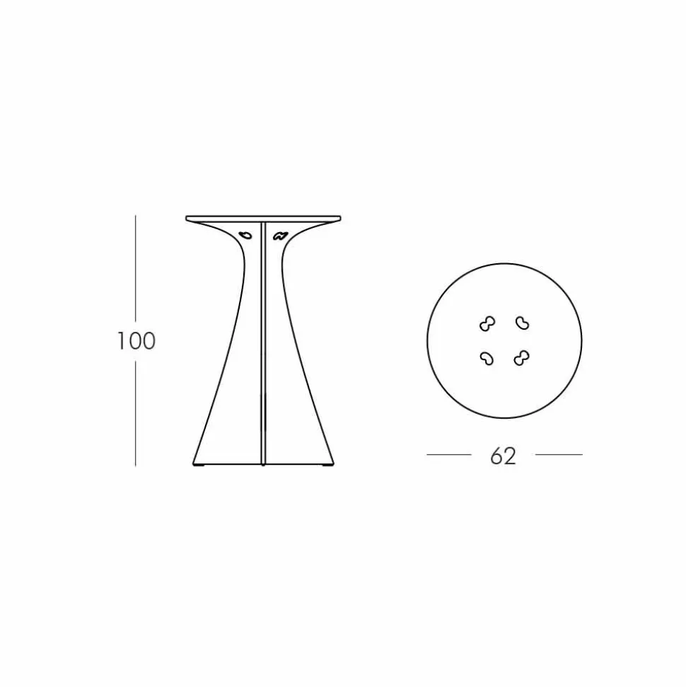 Tavolo Alto di Design Moderno, in Polietilene - Jet Next