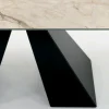Tavolo con Allunghe Integrate in Ceramica e Acciaio Made in Italy - Dalmata