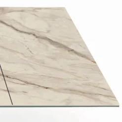 Tavolo con Allunghe Integrate in Ceramica e Acciaio Made in Italy - Dalmata