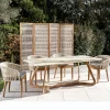 Tavolo con Base in Legno e Piano in Ceramica Calacatta Hermitage - Infinity
