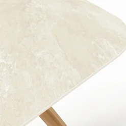 Tavolo con Base in Legno e Piano in Ceramica Chianca di Ostuni - Infinity