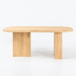 Tavolo con Piano in Teak Spazzolato con Angoli Stondati - Destinazione