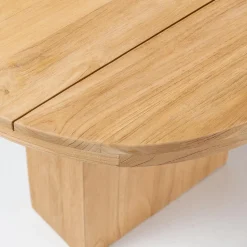Tavolo con Piano in Teak Spazzolato con Angoli Stondati - Destinazione