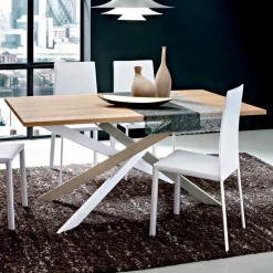 Tavolo Cucina Allungabile Fino a 280 cm in Legno Realizzato in Italia - Carlino
