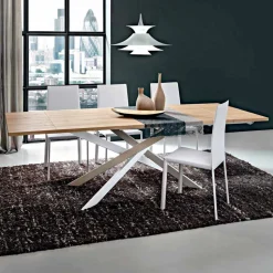 Tavolo Cucina Allungabile Fino a 280 cm in Legno Realizzato in Italia - Carlino