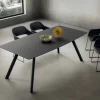 Tavolo Cucina in Fenix Stratificato e Alluminio Nero Made in Italy - Lingotto