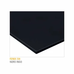 Tavolo Cucina in Fenix Stratificato e Alluminio Nero Made in Italy - Lingotto