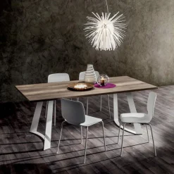 Tavolo Cucina in Hpl con Basamento in Metallo Made in Italy Pregiato - Pinocchio