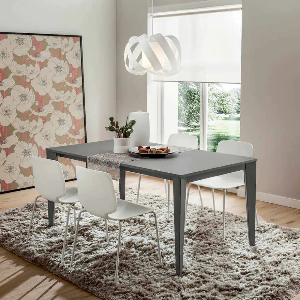 Tavolo Cucina in Metallo Verniciato con Piano in Fenix Made in Italy - Efisto