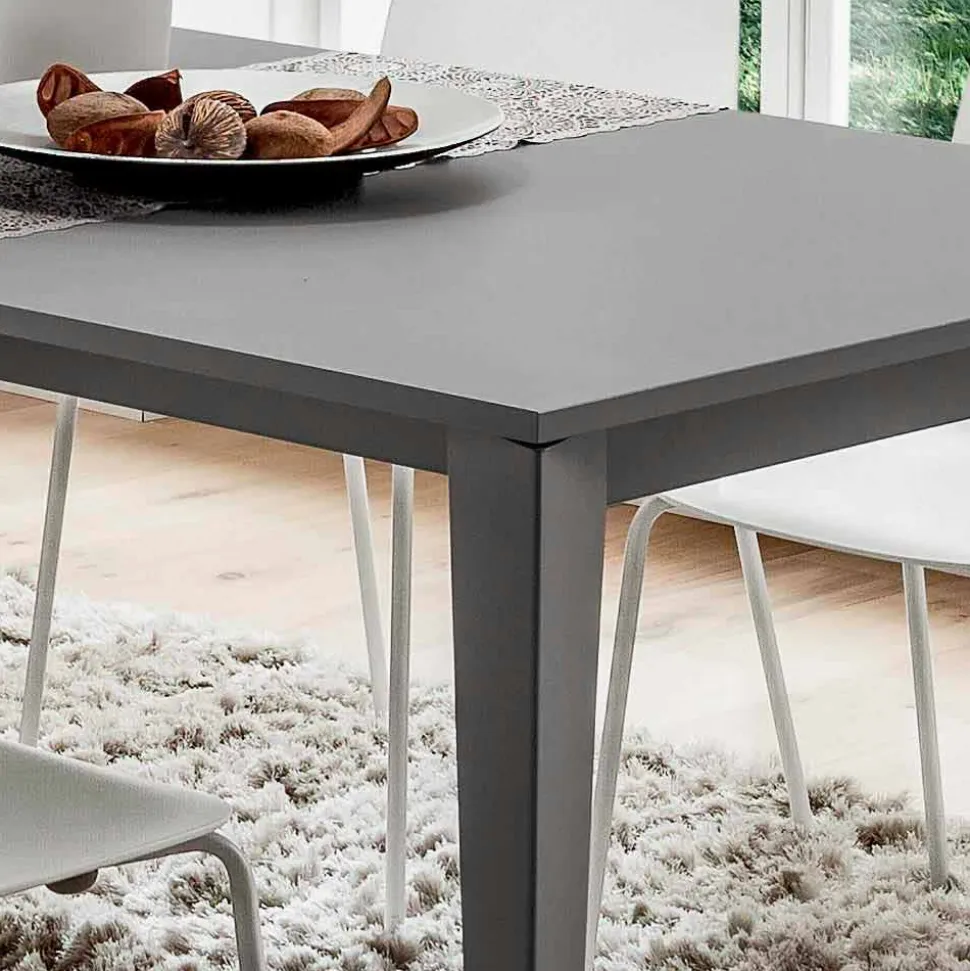 Tavolo Cucina in Metallo Verniciato con Piano in Fenix Made in Italy - Efisto