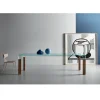Tavolo Cucina in Vetro Extrachiaro con Gambe in Legno Made in Italy - Super