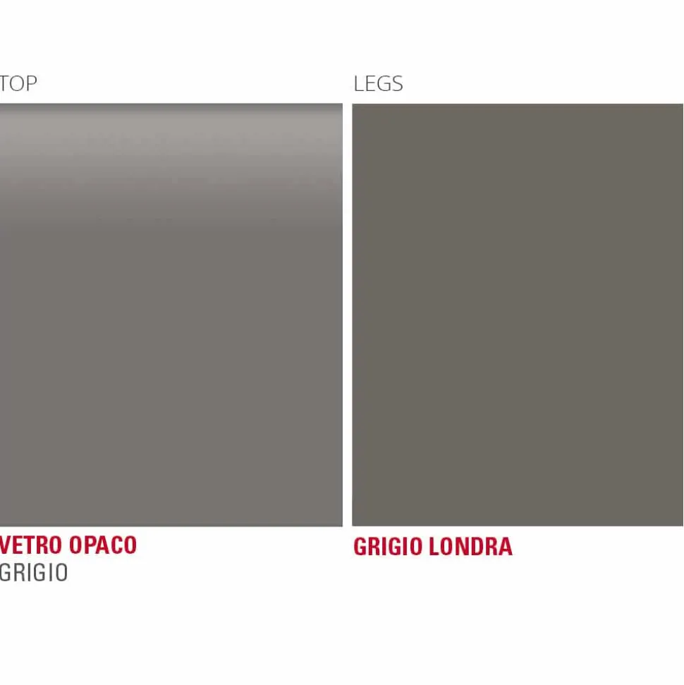 Tavolo Cucina in Vetro Opaco con Struttura in Metallo Made in Italy - Spilla