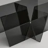 Tavolo Cucina Rettangolare con Piano e Base in Vetro Made in Italy - Tiseo