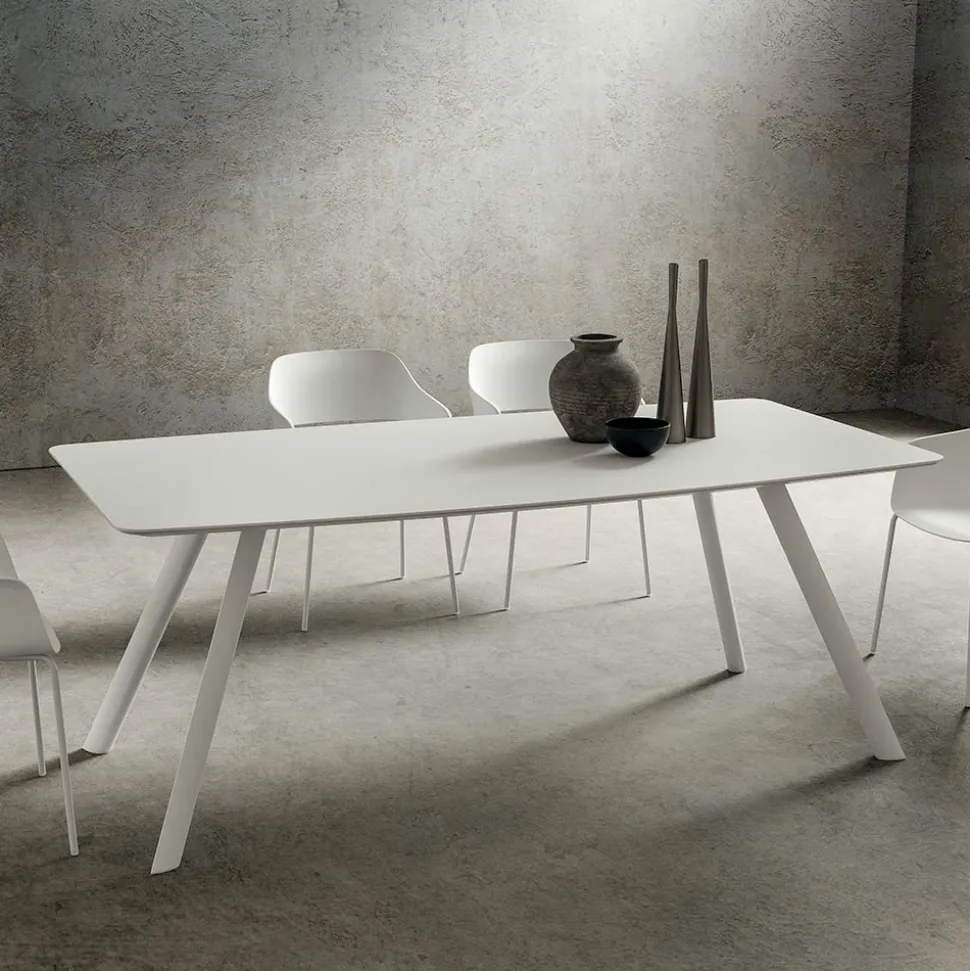 Tavolo da Cucina con Piano a Botte in Fenix Made in Italy, di Lusso - Lingotto