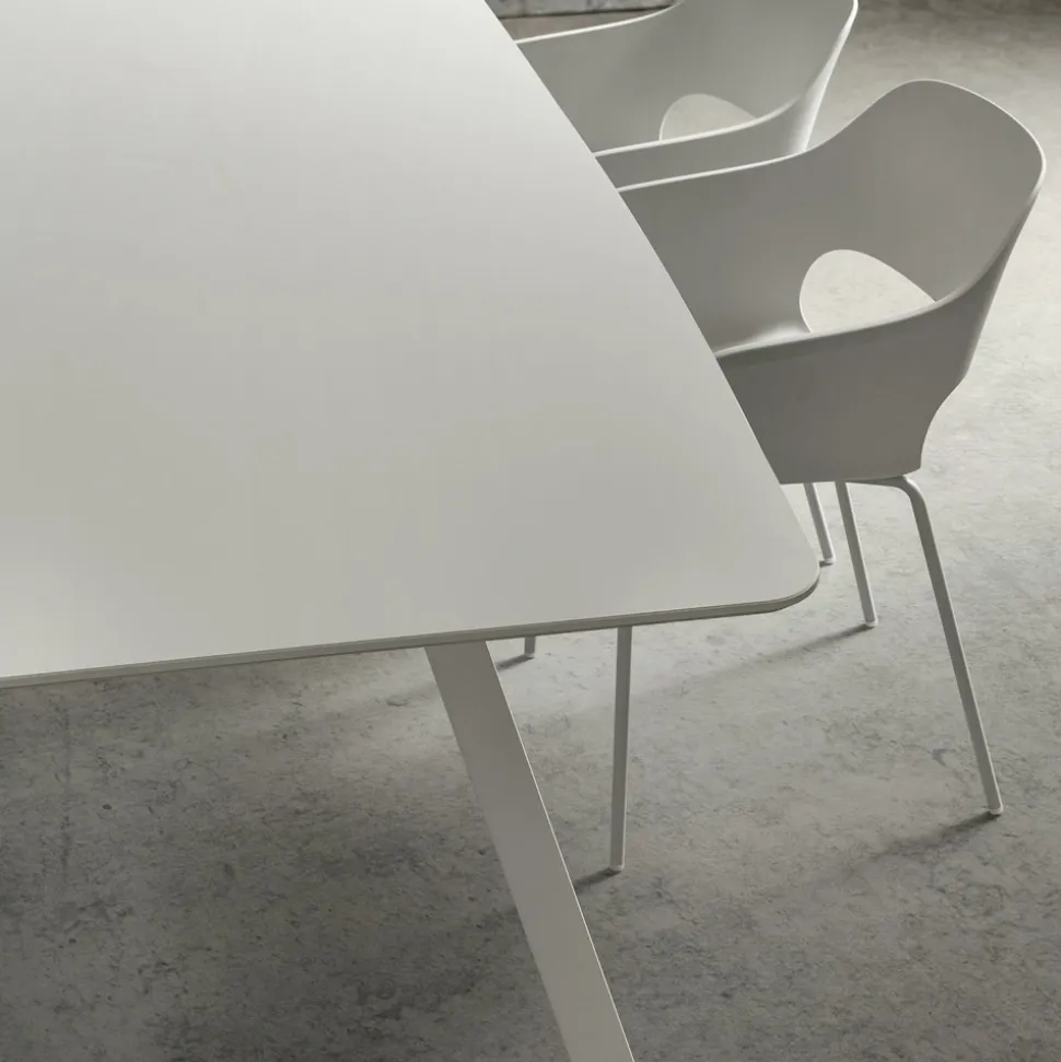 Tavolo da Cucina con Piano a Botte in Fenix Made in Italy, di Lusso - Lingotto
