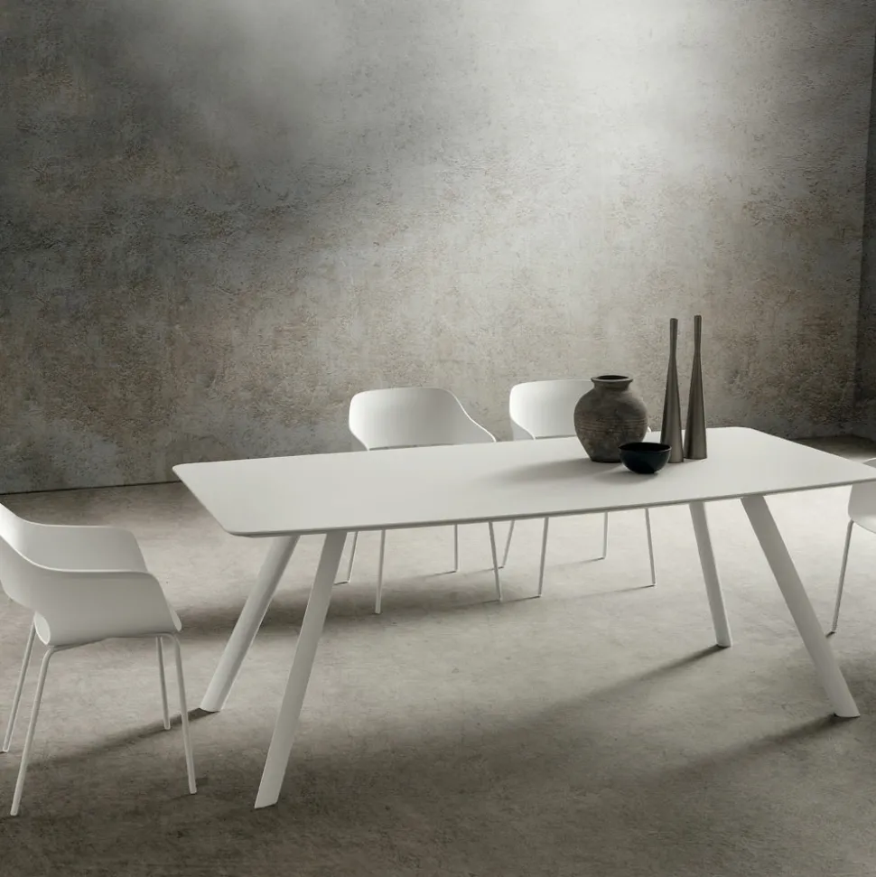 Tavolo da Cucina con Piano a Botte in Fenix Made in Italy, di Lusso - Lingotto
