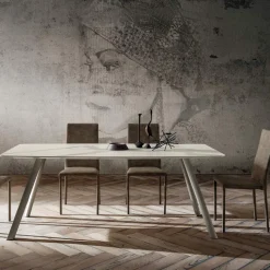 Tavolo da Cucina con Piano in Laminam Made in Italy, di Alta Qualità - Lingotto