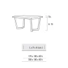 Tavolo da Cucina Fisso in Metallo e Piano in Legno Made in Italy - Bastiano