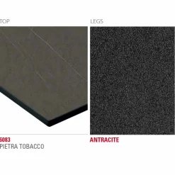 Tavolo da Cucina in Hpl con Base in Metallo Antracite Made in Italy - Aresto