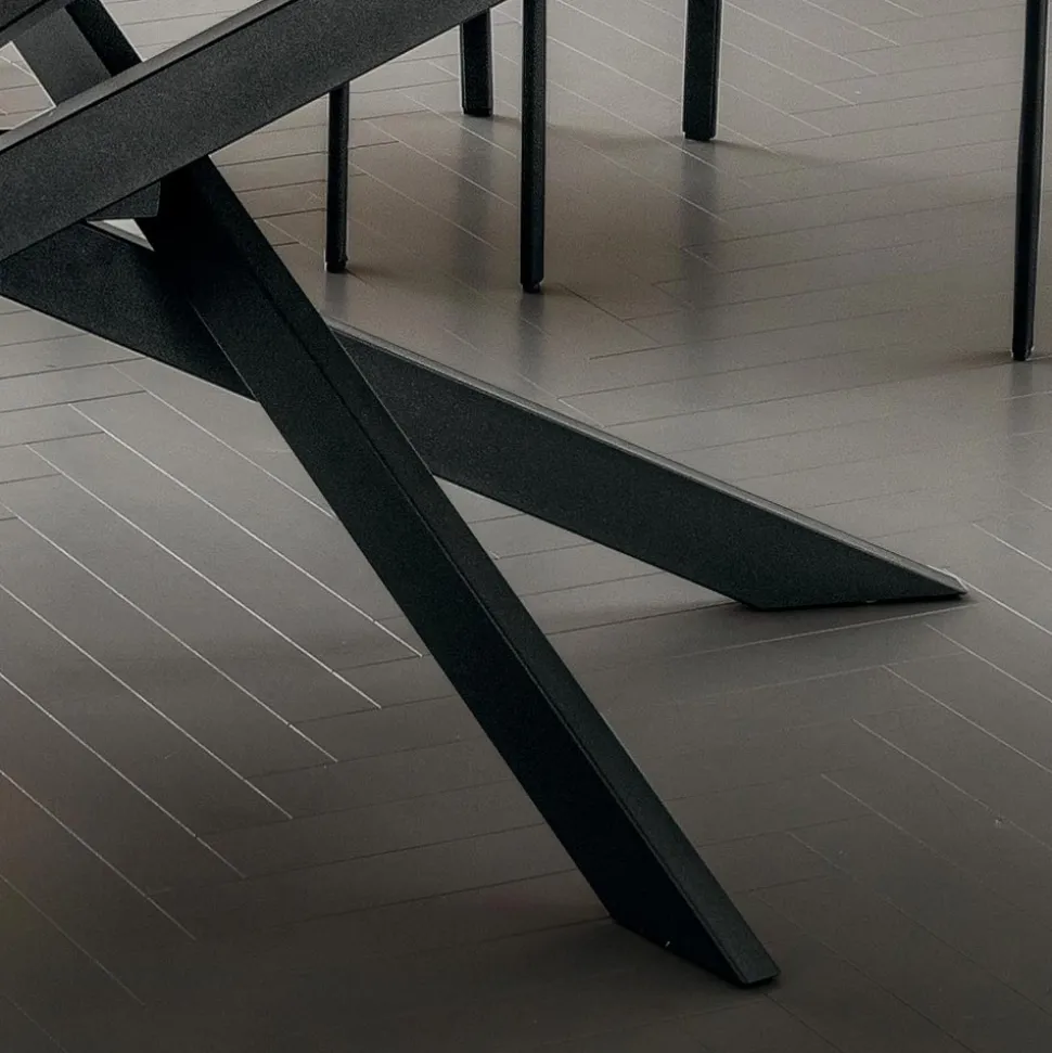 Tavolo da Cucina in Laminam con Struttura in Metallo Made in Italy - Carlino