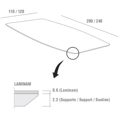 Tavolo da Cucina in Laminam con Struttura in Metallo Made in Italy - Carlino