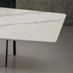 Tavolo da Cucina in Laminam con Struttura in Metallo Made in Italy - Carlino