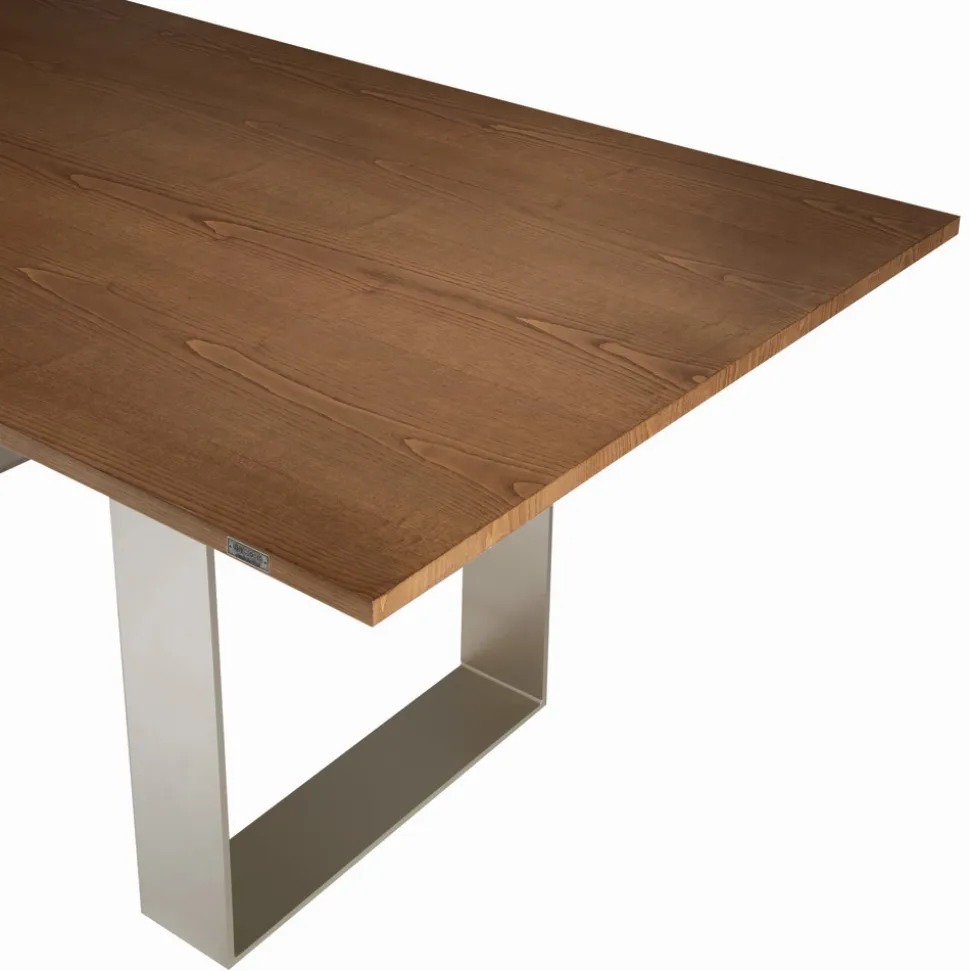 Tavolo da Cucina in Legno Massello e Gambe in Ferro Made in Italy - Pegasus