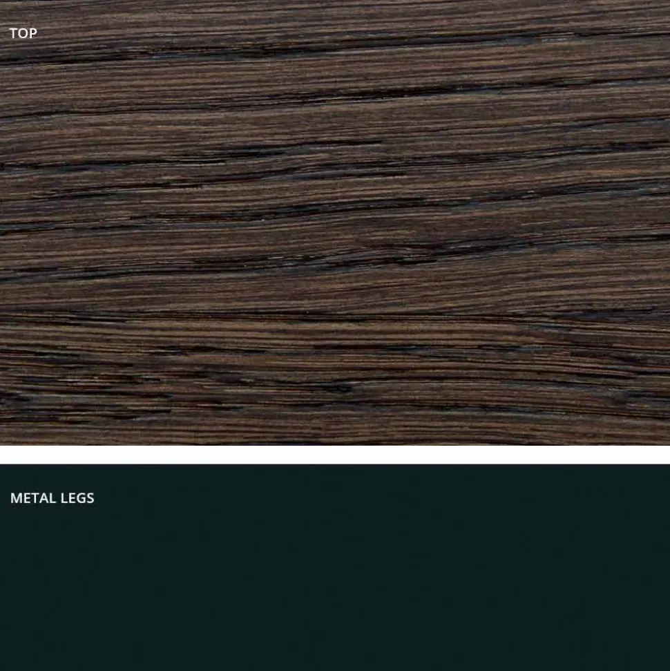 Tavolo da cucina in legno massellato e metallo made in Italy, Flora