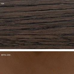Tavolo da cucina in legno massellato e metallo made in Italy, Flora