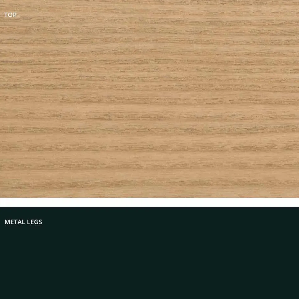 Tavolo da cucina in legno MDF e metallo fatto in Italia, Wilmer