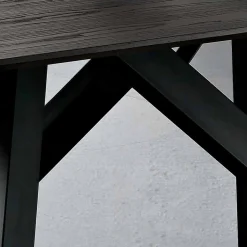 Tavolo da cucina in legno MDF e metallo fatto in Italia, Wilmer