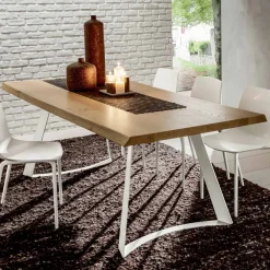 Tavolo da Cucina in Legno Scortecciato di Alta Qualità Made in Italy - Pinocchio