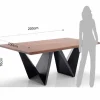 Tavolo da Cucina in Mdf e Metallo di Design Moderno - Helene