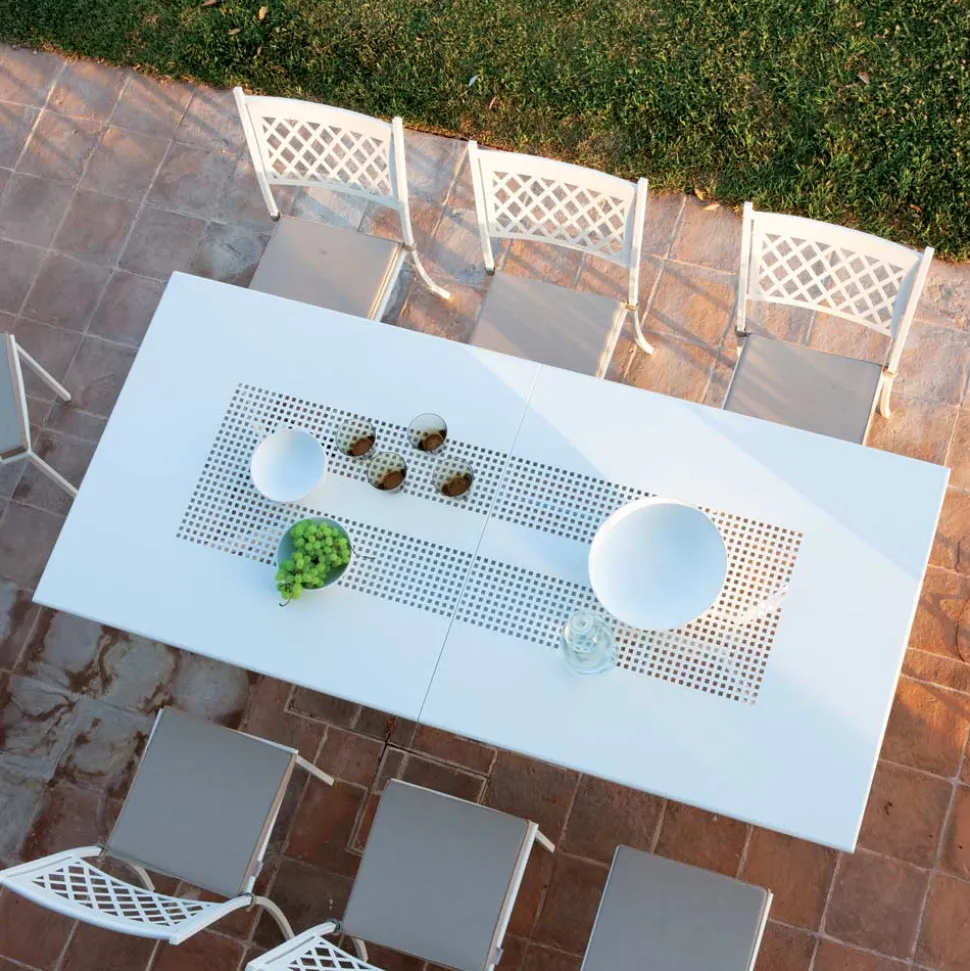 Tavolo da Esterno Allungabile Fino a 320 cm in Acciaio Zincato Made in Italy -Pearl