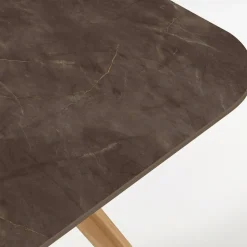 Tavolo da Esterno con Base in Legno e Piano in Ceramica Pulpis Brown - Infinity