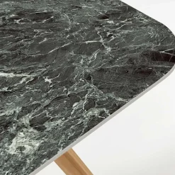 Tavolo da Esterno con Base in Legno e Piano in Ceramica Verde France - Infinity