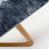 Tavolo da Esterno con Base in Legno e Piano in Ceramica Ocean Blue - Infinity