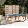Tavolo da Esterno con Base in Legno e Piano in Ceramica Thunderstorm - Infinity