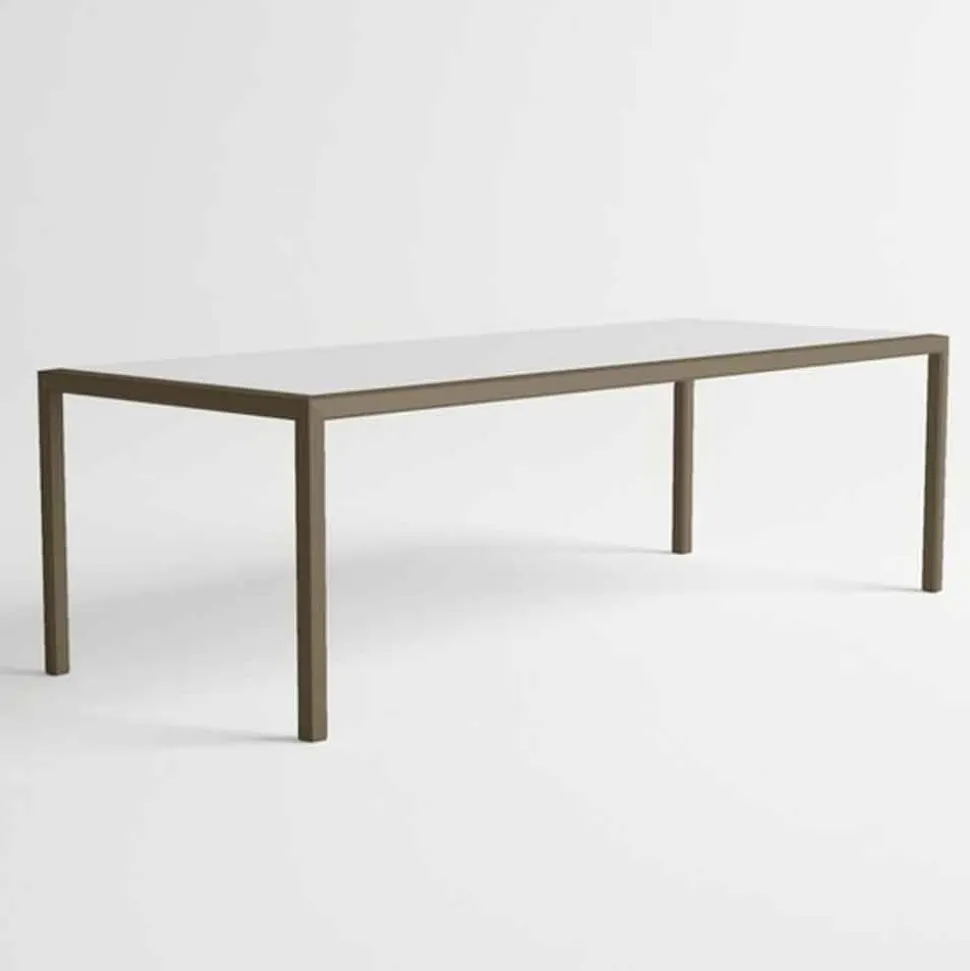 Tavolo da Esterno in Alluminio di Design Moderno per Giardino - Mississippi2