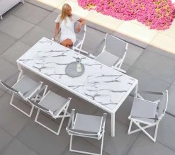 Tavolo da Esterno in Alluminio di Design Moderno per Giardino - Mississippi2