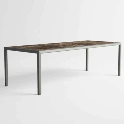 Tavolo da Esterno in Alluminio di Design Moderno per Giardino - Mississippi2
