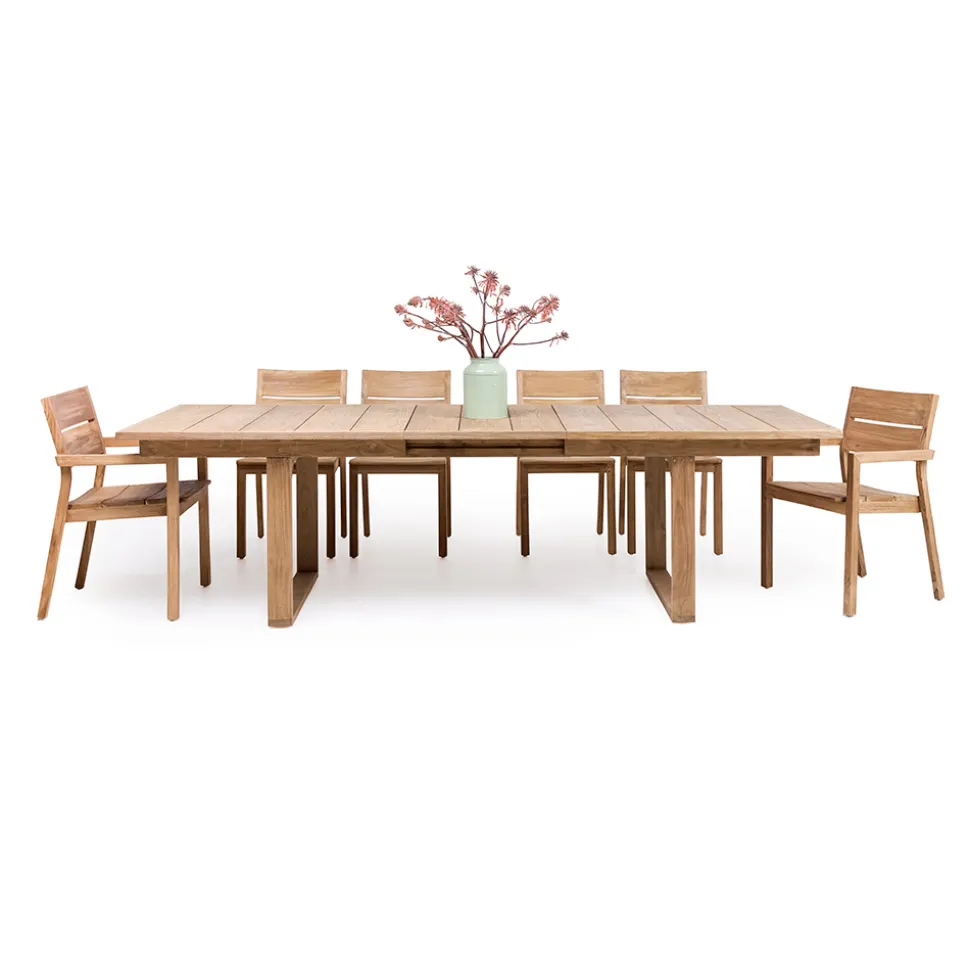 Tavolo da Esterno in Legno Teak Allungabile a 270 cm - Marie
