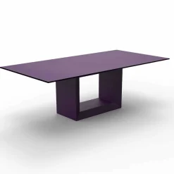 Tavolo da esterno 200x100 cm Vela by Vondom, in resina di polietilene
