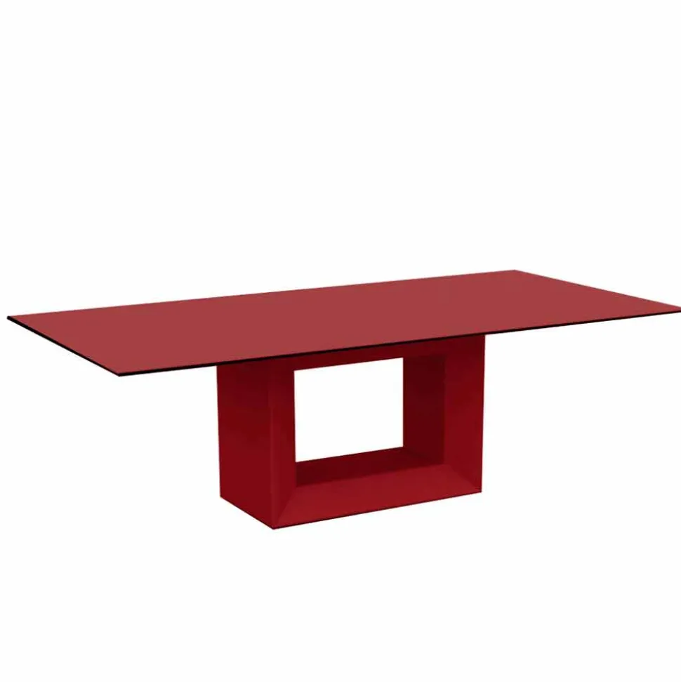 Tavolo da esterno 200x100 cm Vela by Vondom, in resina di polietilene