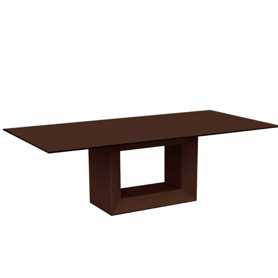 Tavolo da esterno 200x100 cm Vela by Vondom, in resina di polietilene