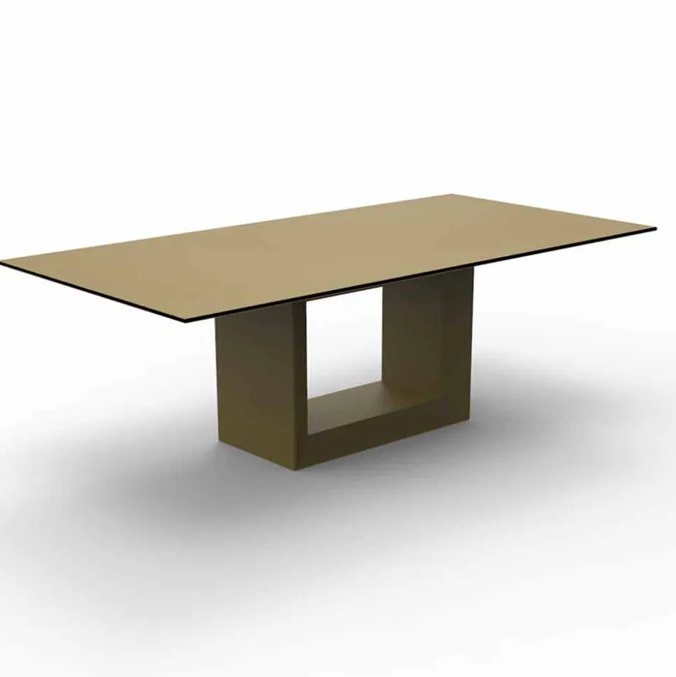 Tavolo da esterno 200x100 cm Vela by Vondom, in resina di polietilene