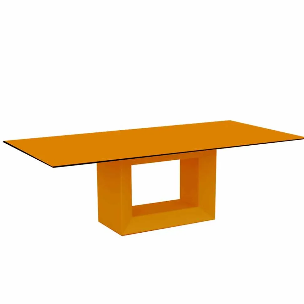Tavolo da esterno 200x100 cm Vela by Vondom, in resina di polietilene