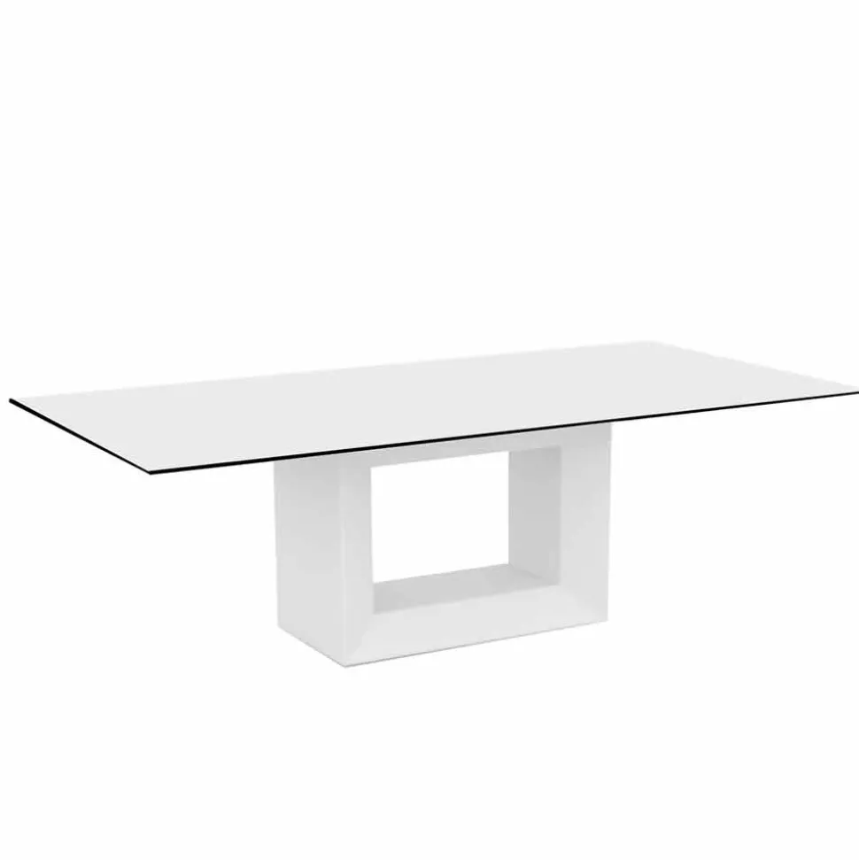 Tavolo da esterno 200x100 cm Vela by Vondom, in resina di polietilene